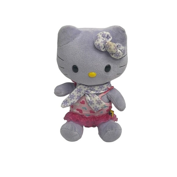 Hello Kitty Plush Toy Build A Bear Small Frys 8" Tall Light Purple With Dress - Picture 1 of 16